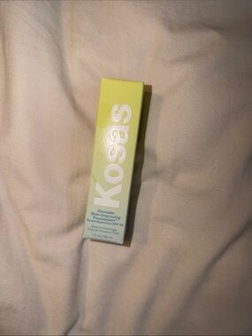Kosas Foundation Box in Yellow and Light Blue